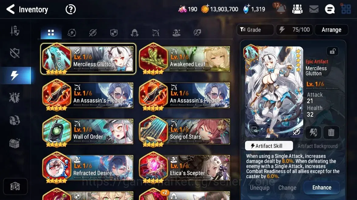 Epic Seven Accounts Starter Global Unverif|Starter|4ML(LQC,Belian,SNYulha,EAA Fumyr)|PoH+BlessON|Theater 13