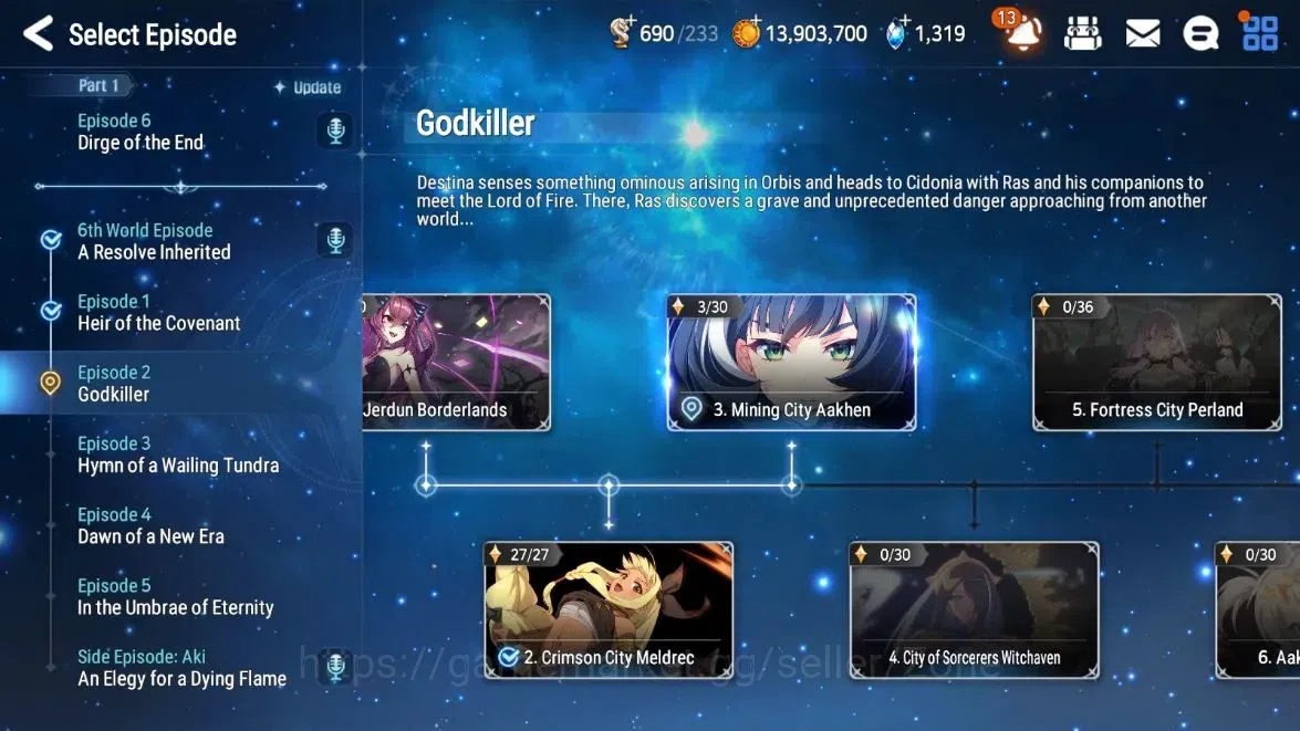 Epic Seven Accounts Starter Global Unverif|Starter|4ML(LQC,Belian,SNYulha,EAA Fumyr)|PoH+BlessON|Theater 5