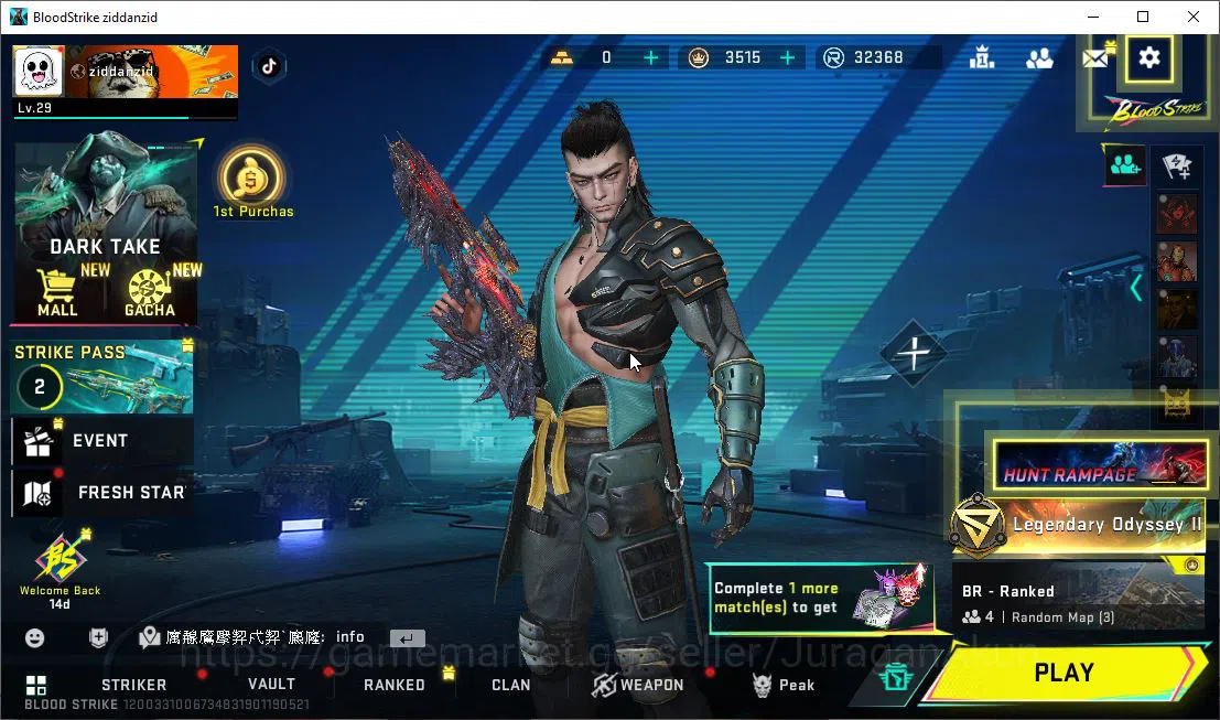 Blood Strike Accounts ASIA|Eternal FN2000-Requiem|4 Ultra UMP45-Oni,AR97 image 5