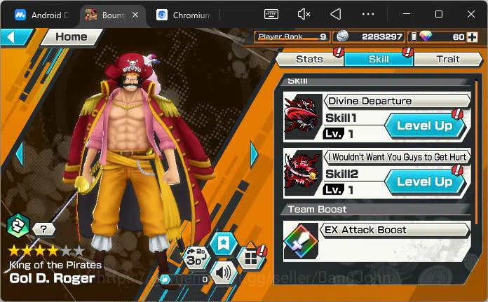 One Piece Bounty Rush Accounts Others GLOBAL|4 ex|Roronoa Zoro,Flame emperor Sabo,Admiral Sakazuki,King Pirates 10