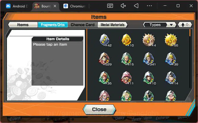 One Piece Bounty Rush Accounts Others GLOBAL|4 ex|Roronoa Zoro,Flame emperor Sabo,Admiral Sakazuki,King Pirates 3