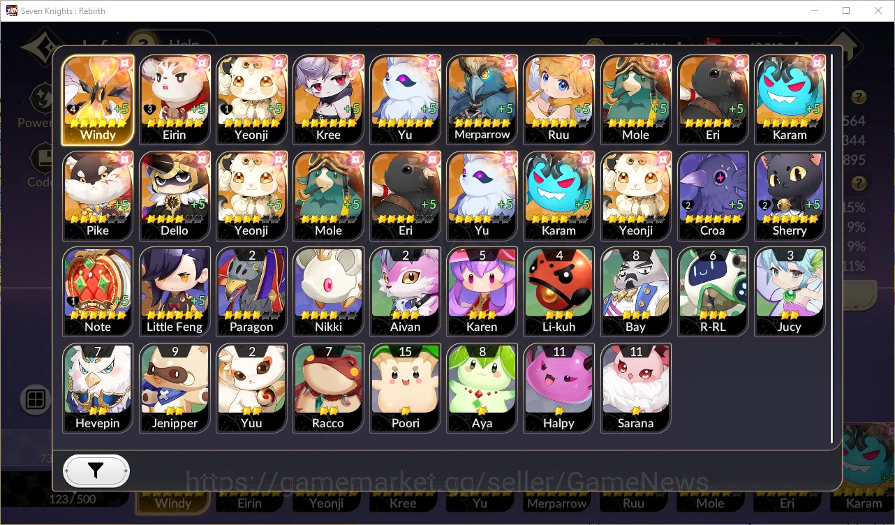 Seven Knights Re:Birth Accounts GLOBAL SEA ENDGAME| Full 5 Ex-7k & 34 TC6+ (Yeonhe image 3