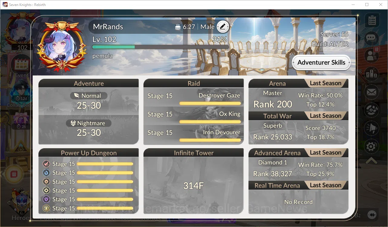 Seven Knights Re:Birth Accounts GLOBAL SEA ENDGAME| Full 5 Ex-7k & 34 TC6+ (Yeonhe image 4