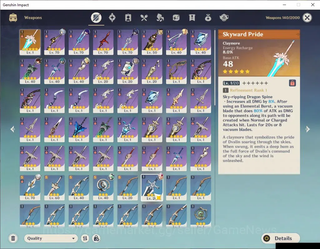 Genshin Impact Accounts ASIA|AR 45|5 Limited + 1 (*5Weapon)|[Arlecchino,Cl image 4