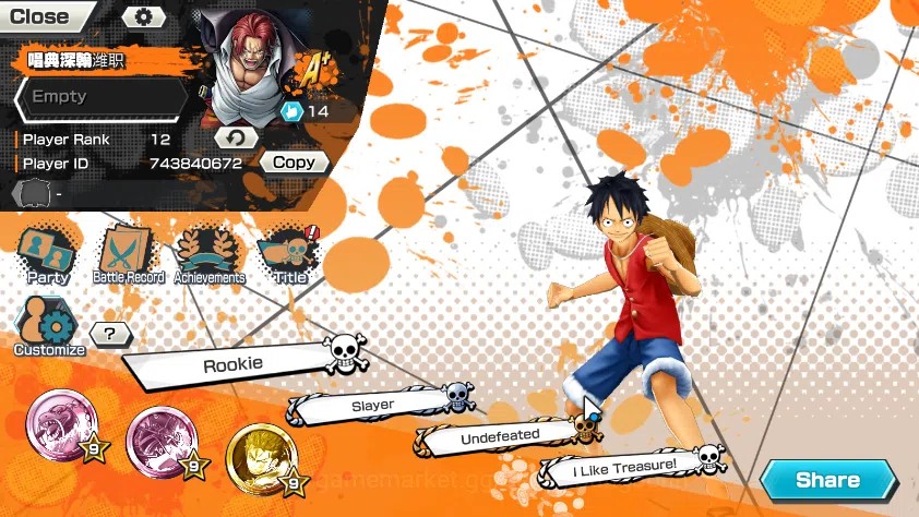 One Piece Bounty Rush Accounts GLOBAL | EX 2| film red Shanks, divine departure s image 1