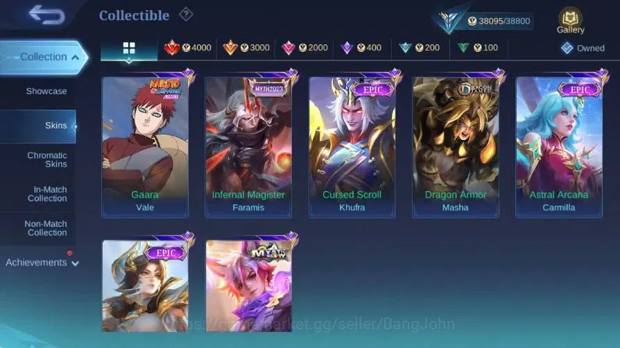 Mobile Legends: Bang Bang Accounts Global|Skin 217|Expert|Blazing Franco|S.A.B.E.R Sa image 14