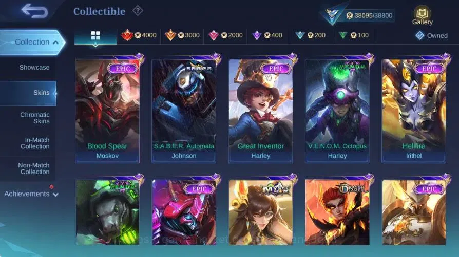 Mobile Legends: Bang Bang Accounts Global|Skin 217|Expert|Blazing Franco|S.A.B.E.R Sa image 16
