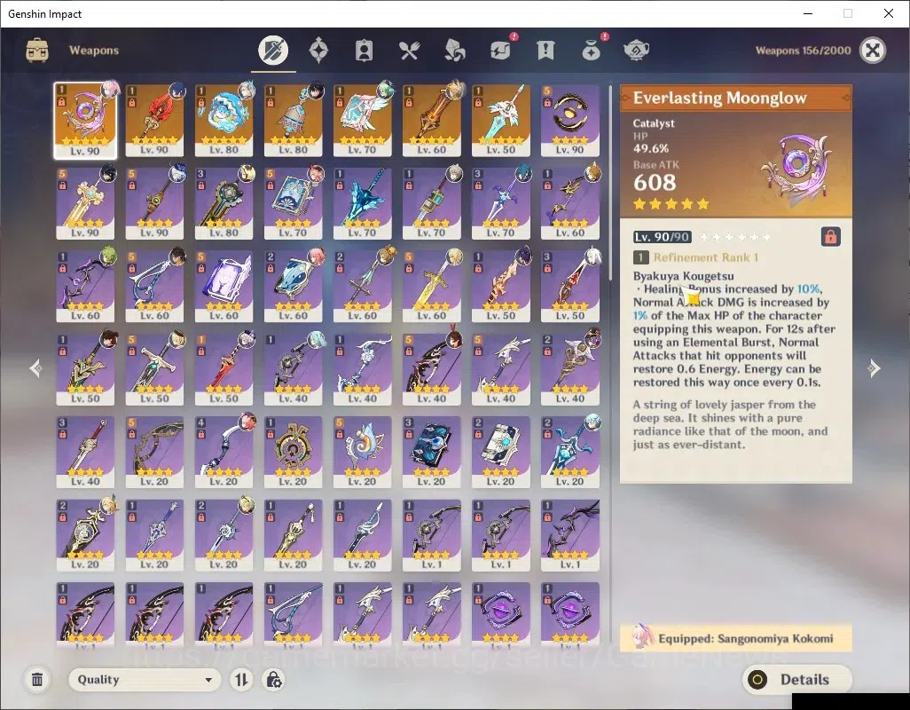 Genshin Impact Accounts ASIA |AR 57 |9 Limited + 7 (*5Wep)|KokomiC1+Sign,W image 15