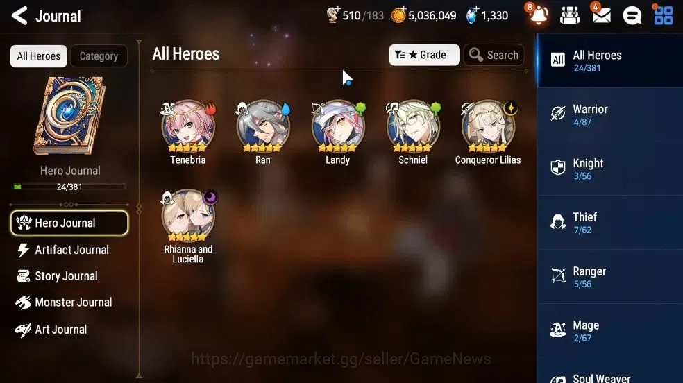 Epic Seven Accounts GLOBAL Unverif|New Era|2 ML(Rhiana & Luciel,Conque image 5