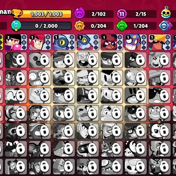Brawl Stars Accounts 1003 Trophy|15 Brawlers 2 Max Lvl [Poco,Shelly]|11 Skins|4 Epic Skins [Titanium Maisie,Shiba