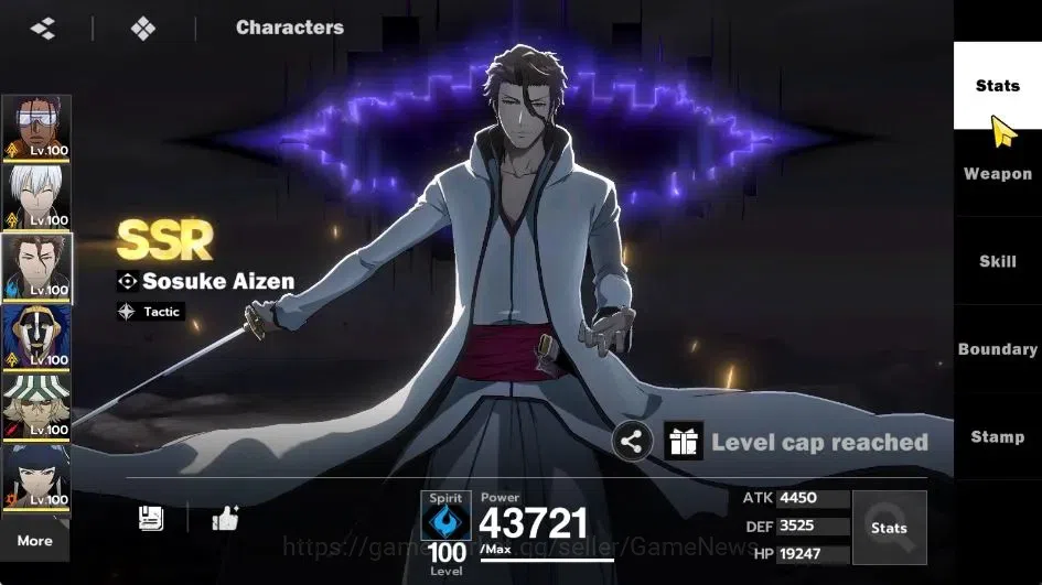 BLEACH: Soul Resonance Accounts NuverseSEA|LV 75|10 SSR [(Grimmjow,TosenB6,GinB4,A image 10