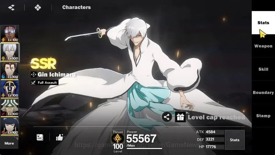 BLEACH: Soul Resonance Accounts NuverseSEA|LV 75|10 SSR [(Grimmjow,TosenB6,GinB4,A image 6