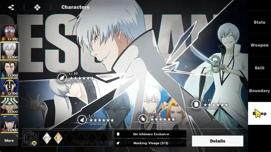 BLEACH: Soul Resonance Accounts NuverseSEA|LV 75|10 SSR [(Grimmjow,TosenB6,GinB4,A image 9