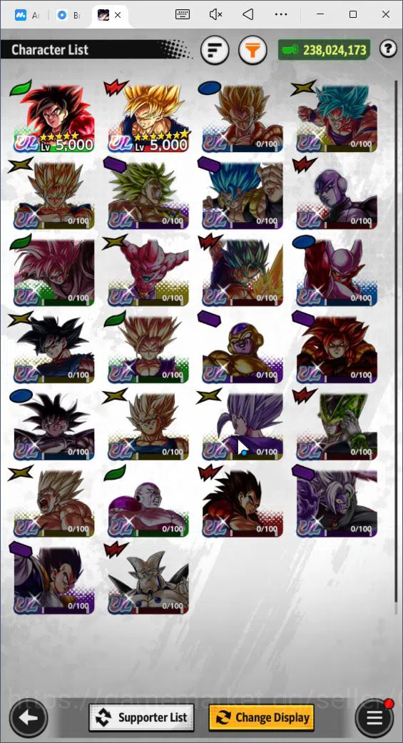 Dragon Ball Legends Accounts 238M Total Power|LV146|2 UL+ 16 LL|SS4 Goku, SS go image 4