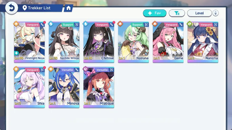 Stella Sora Accounts Global Lv 42|39k Stellanite|9 SSR,4 Limited|(Noya T1+Sign,Willow T1,Chitose 1