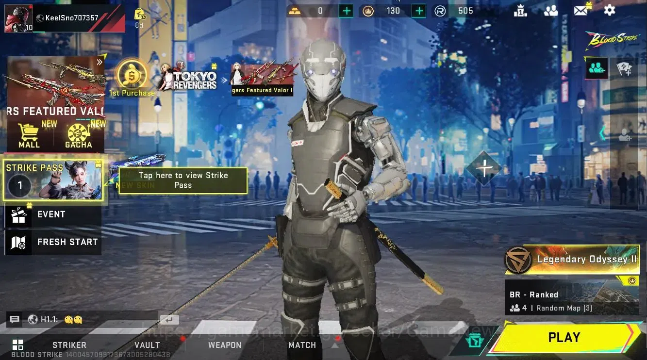 Blood Strike Accounts ASIA|Legendary [Ethan-Codebreaker, M700,MCX,KATANA image 1