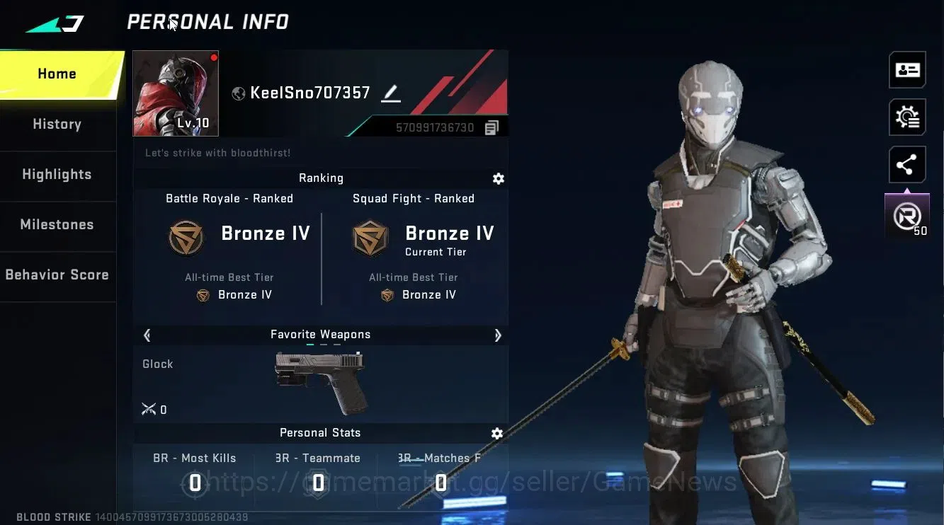Blood Strike Accounts ASIA|Legendary [Ethan-Codebreaker, M700,MCX,KATANA image 2