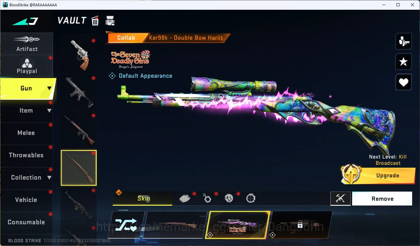 Blood Strike Accounts ASIA|ETERNAL=KALA(LVL1)|COLAB=KAR98K,QBZ95|LIMITED image 8