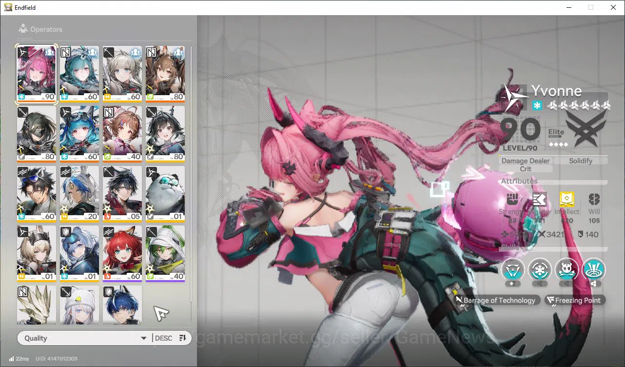 Arknights: Endfield Accounts Asia Lv53|42k Oro+88 Ori| 4SSR[Yvone+Sign,Gilbert, image 1