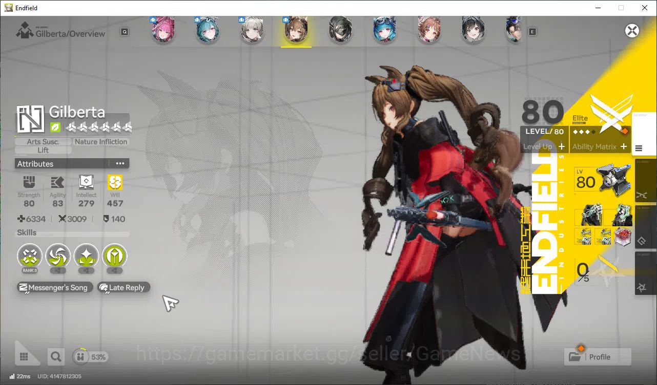 Arknights: Endfield Accounts Asia Lv53|42k Oro+88 Ori| 4SSR[Yvone+Sign,Gilbert, image 3