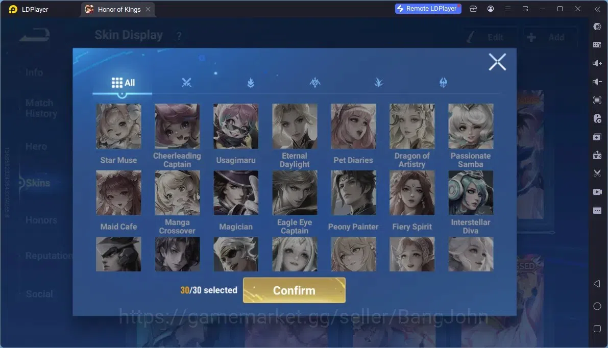 Honor of Kings Accounts Rare Skin Global |113H 293S|Flawless Kaizer,Flawless Arli,Flawless Frozen LadyZhen,Precious D.Conan 11