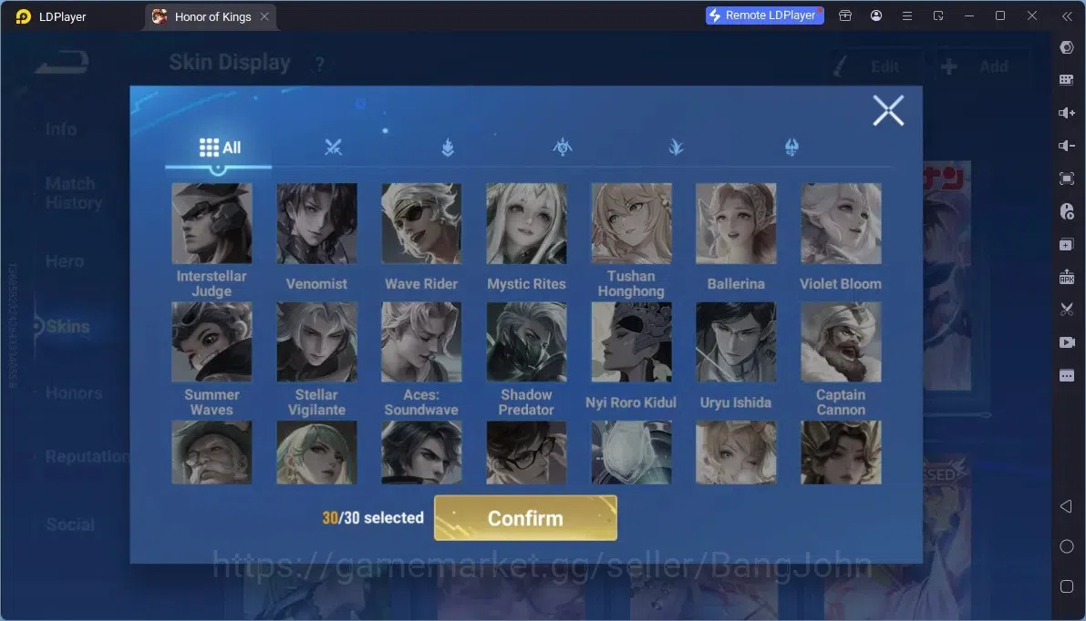 Honor of Kings Accounts Rare Skin Global |113H 293S|Flawless Kaizer,Flawless Arli,Flawless Frozen LadyZhen,Precious D.Conan 12