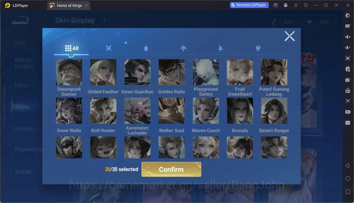 Honor of Kings Accounts Rare Skin Global |113H 293S|Flawless Kaizer,Flawless Arli,Flawless Frozen LadyZhen,Precious D.Conan 13