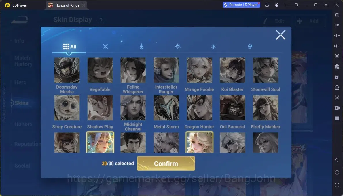Honor of Kings Accounts Rare Skin Global |113H 293S|Flawless Kaizer,Flawless Arli,Flawless Frozen LadyZhen,Precious D.Conan 14