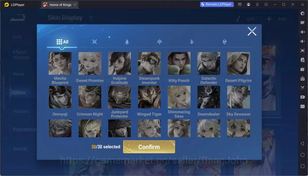 Honor of Kings Accounts Rare Skin Global |113H 293S|Flawless Kaizer,Flawless Arli,Flawless Frozen LadyZhen,Precious D.Conan 18