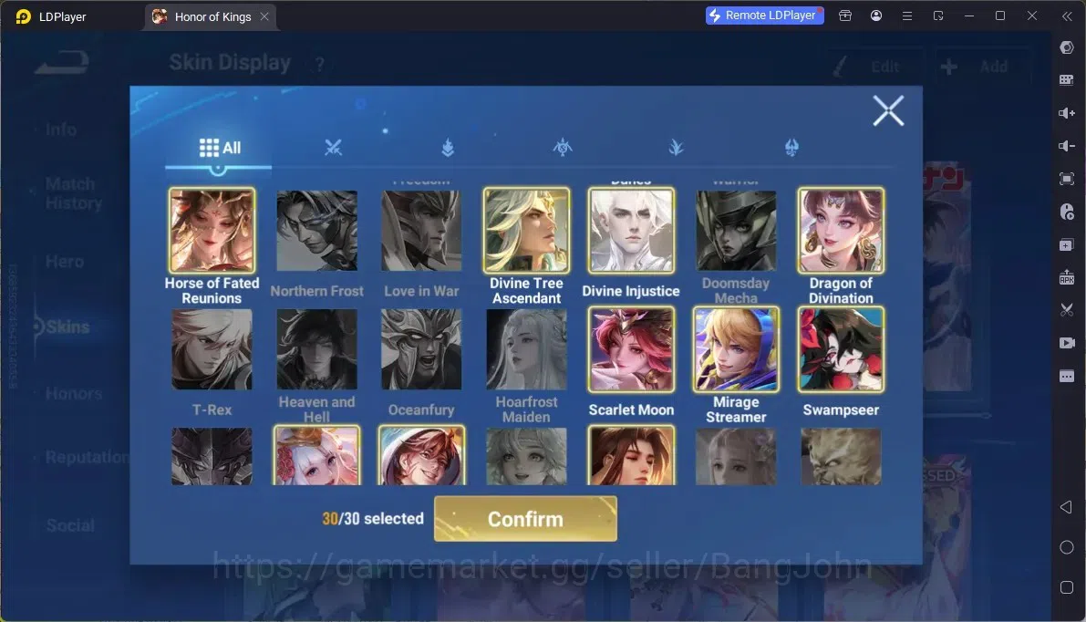 Honor of Kings Accounts Rare Skin Global |113H 293S|Flawless Kaizer,Flawless Arli,Flawless Frozen LadyZhen,Precious D.Conan 8