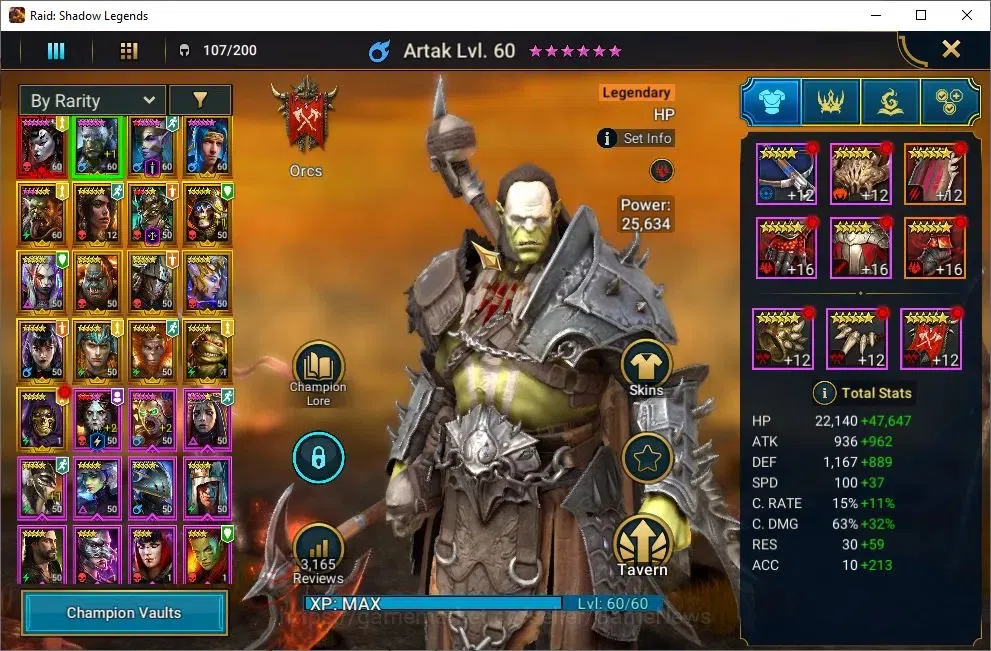 Raid: Shadow Legends Accounts Lv 49|623K Power|1 Mythical (Lady Mikage)|21 Legen image 5