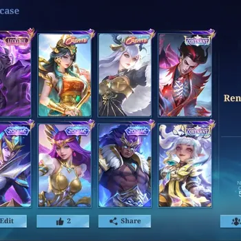 Mobile Legends: Bang Bang Accounts Collector Global|223 Skin|Renowned|Luckybox Moskov,Zodiac Irithel Odette Badang,Covenant