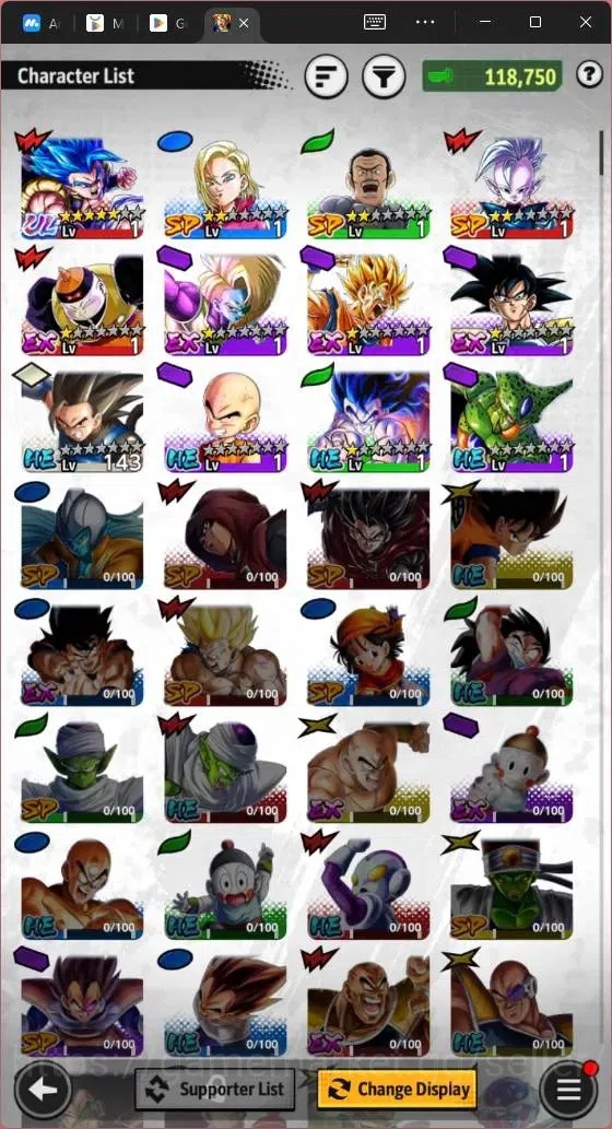 Dragon Ball Legends Accounts Android | Lvl 1 |118K Power Total | 103 CC | 1 UL  image 7