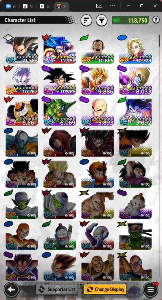 Dragon Ball Legends Accounts Android | Lvl 1 |118K Power Total | 103 CC | 1 UL  image 8