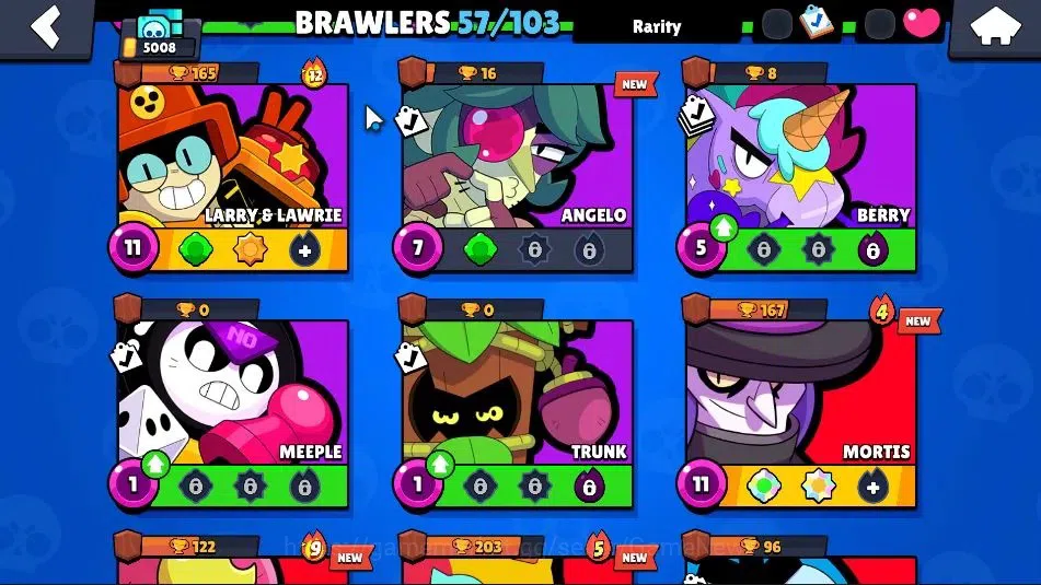 Brawl Stars Accounts 5008 Trophy|57 Brawlers 6 Max|3k Bling|3 Hyperc [D Mortis,K Kenji,S Poco],1 Legendary,6 Mythic33 Epic 15