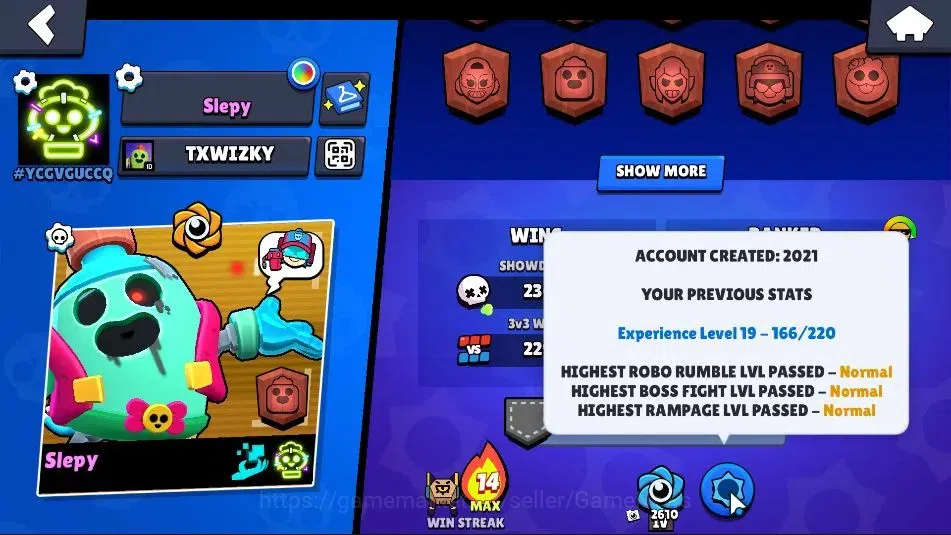 Brawl Stars Accounts 5008 Trophy|57 Brawlers 6 Max|3k Bling|3 Hyperc [D Mortis,K Kenji,S Poco],1 Legendary,6 Mythic33 Epic 4