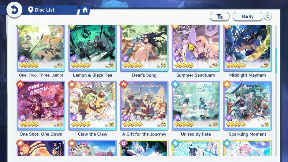 Stella Sora Accounts GLOBAL LV40|11SSR 3Limit(Chitose+Disc,Snowish Laru,Fuyuka+Disc,Firenze,Freesia+Disc,etc)|16SSR 10