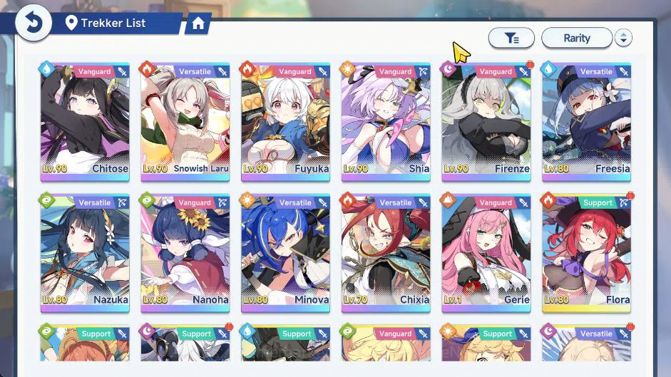Stella Sora Accounts GLOBAL LV40|11SSR 3Limit(Chitose+Disc,Snowish Laru,Fuyuka+Disc,Firenze,Freesia+Disc,etc)|16SSR 3