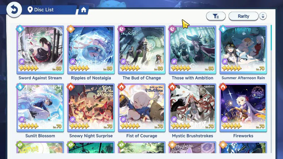 Stella Sora Accounts GLOBAL LV40|11SSR 3Limit(Chitose+Disc,Snowish Laru,Fuyuka+Disc,Firenze,Freesia+Disc,etc)|16SSR 9