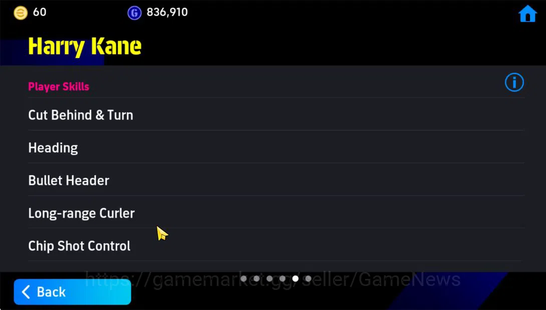 eFootball Accounts Mid-Tier Mobile|Ruud Gullit(Bullet Header,Low Screamer),Dean hujsen(Visionary Pass),Harry Kane(Bullet 8