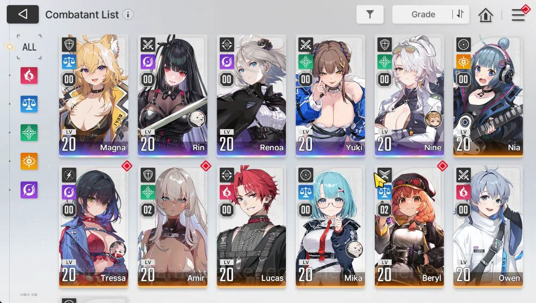 Chaos Zero Nightmare Accounts Global Lv20|5 SSR[Magna,Rin,Renoa,yuki,Etc]+8SR(Tr image 2