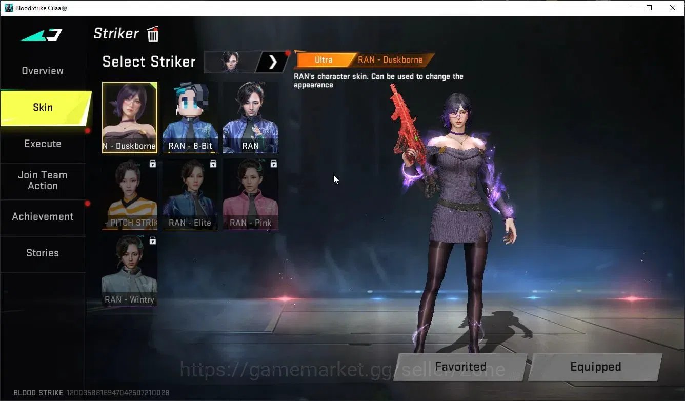 Blood Strike Accounts Collab Skin ASIA|6 Ultra Strikers|OPM,TokRev,BS, Collab|4 Ultra Guns|1 Limited Striker|1 Limited Gun|3 1