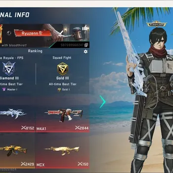 Blood Strike Accounts Collab Skin ASIA|Eternal Gun:M700-Tidesong|7 Collab Gun [Bleach&7DS]|3 Limited Gun|Collab