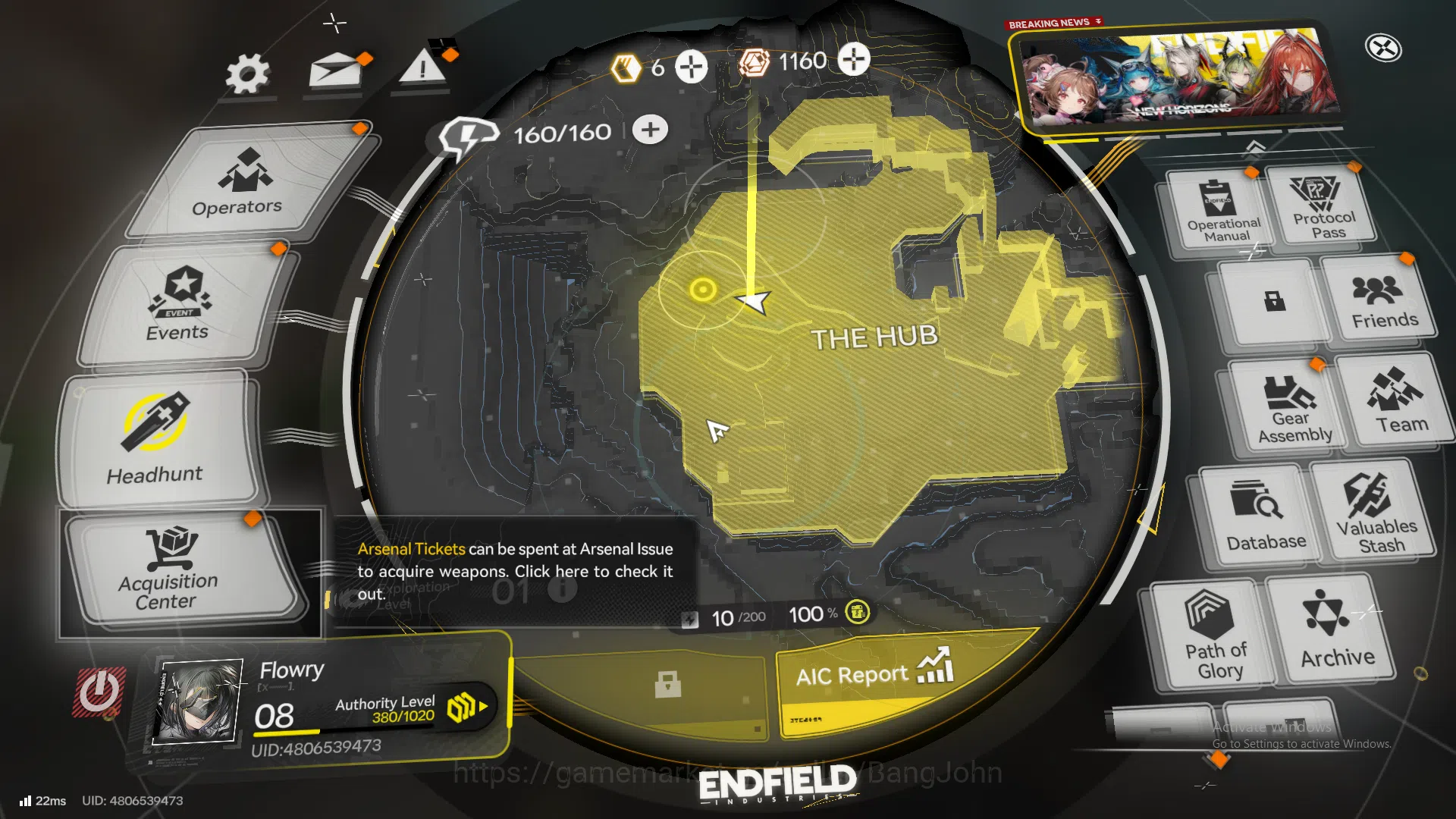 Arknights: Endfield Accounts ASIA | Starter ACC| Rossi, WP 6s 1| More detail check SS AKE314B 6