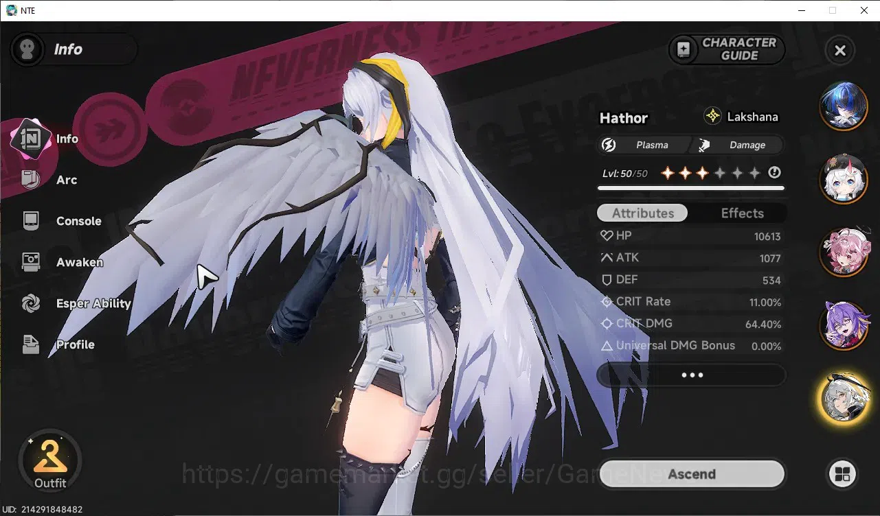 Neverness to Everness Accounts GLOBAL SEA|HL 47|TL 33|10 SSR Nanally+Skin,Chaos,L image 15