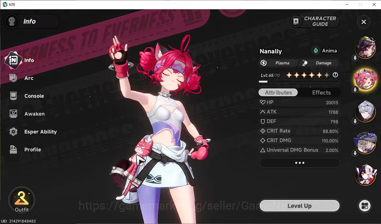 Neverness to Everness Accounts GLOBAL SEA|HL 47|TL 33|10 SSR Nanally+Skin,Chaos,L image 5