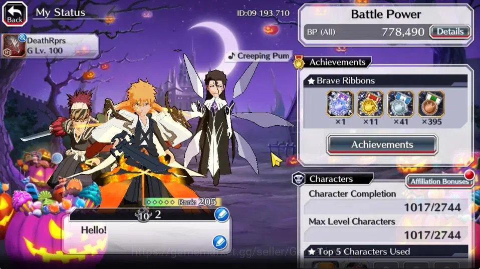 Bleach: Brave Souls Accounts [GLOBAL]50K Orb|Ichigo 10th Aniv,New Ichigo Renewe image 2