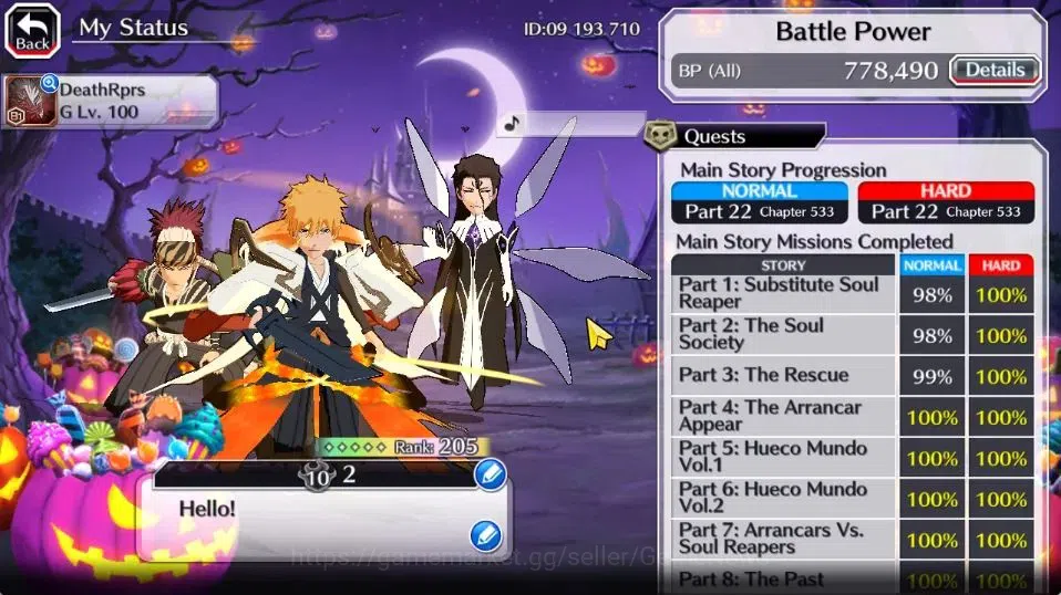 Bleach: Brave Souls Accounts [GLOBAL]50K Orb|Ichigo 10th Aniv,New Ichigo Renewe image 4