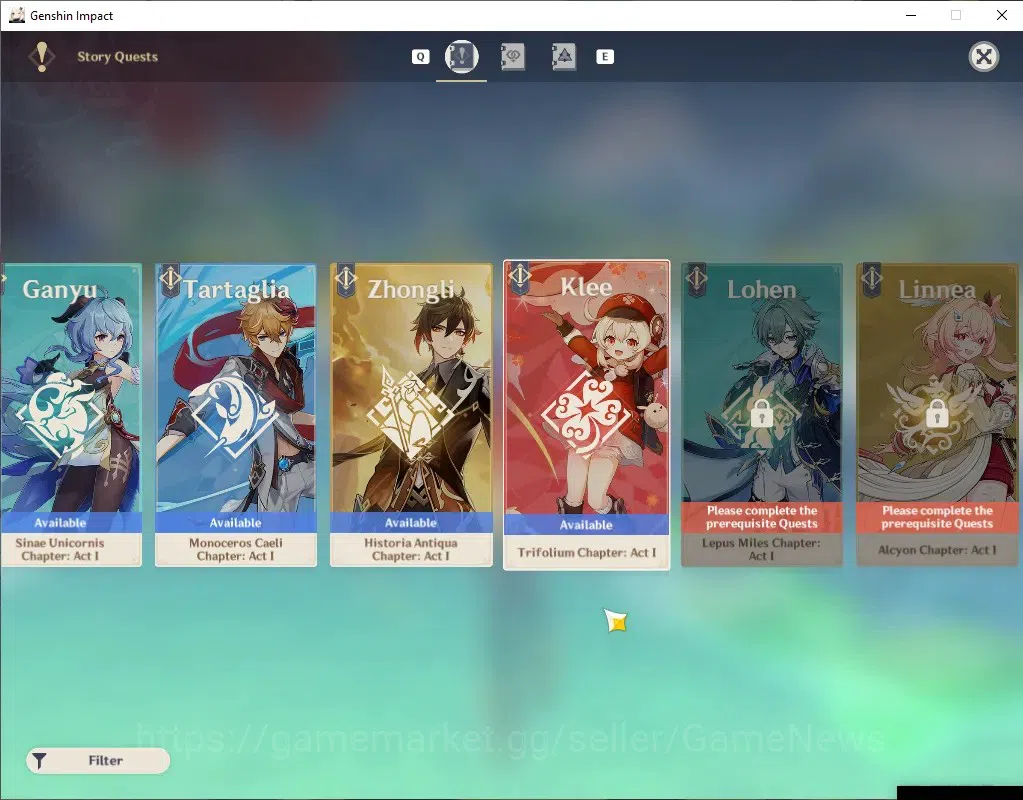Genshin Impact Accounts Others Asia|AR 53|4 Limited 6(*5 Weapon)|Arlecchino+Signature,Mavuika,Navia,Zibai|Male Mc|Take 18