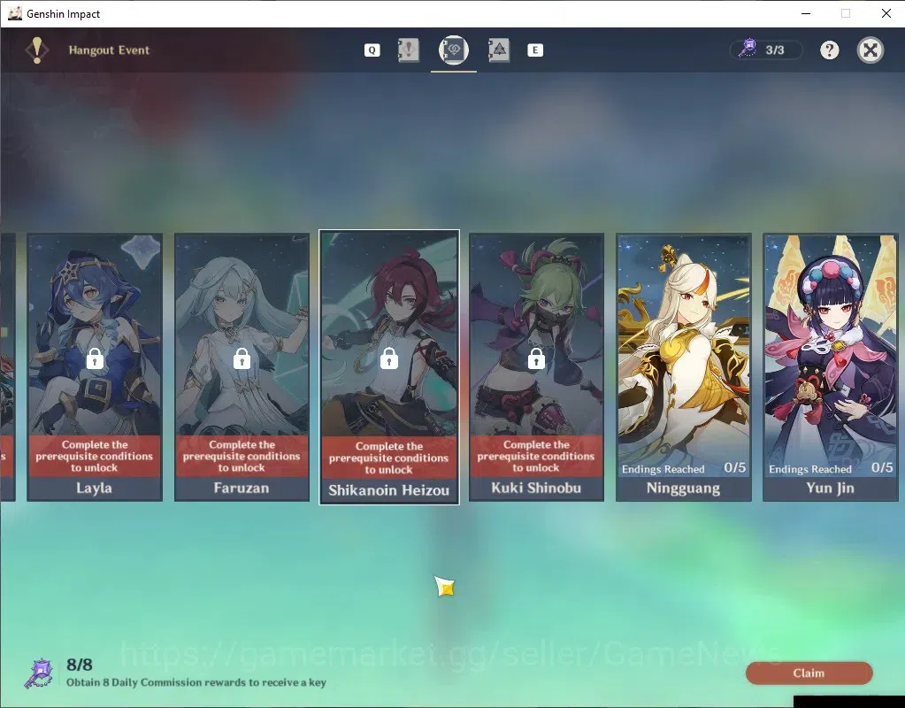 Genshin Impact Accounts Others Asia|AR 53|4 Limited 6(*5 Weapon)|Arlecchino+Signature,Mavuika,Navia,Zibai|Male Mc|Take 20